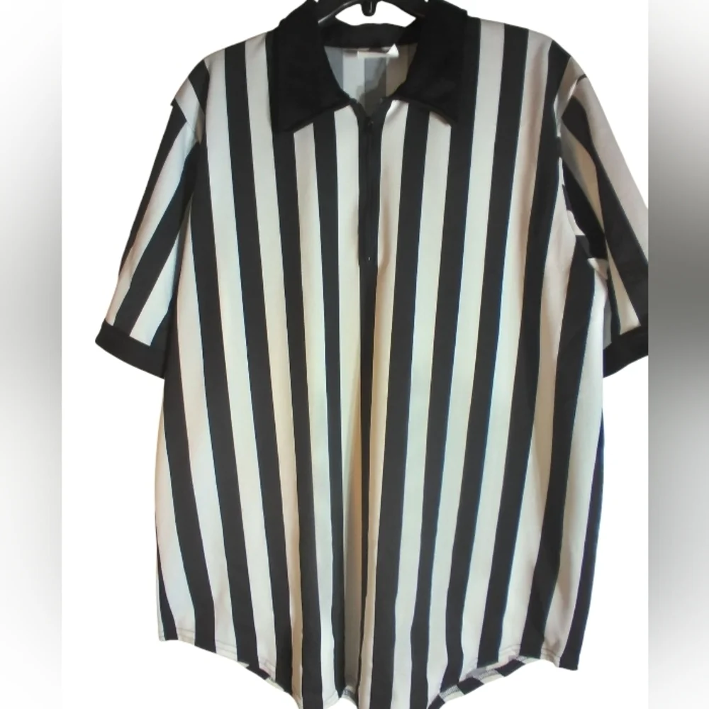 Athletic Apparel Referee Shirt Mens Size 42/ 44 Short Sleeve Sports - Picture 1 of 7